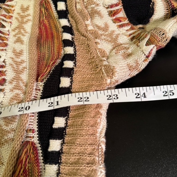 Vtg Tundra Canada Multi Color Sweater Mens Size L Biggie Hip Hop Coogi Style - Picture 6 of 8
